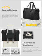 Expandable Travel Duffle Bags Weekender Overnight Bags for Women Men Hospital Bag for Women Labor Delivery with Toiletry Bag Waterproof