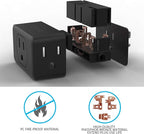 Multi Plug Wall Outlet Extender 3 Pack, VINTAR Electrical Multiple Outlet Splitter, 3 Way Plug Adapter, Small Wall Expander for Home Office Dorm Cruise Ship Travel Essentials