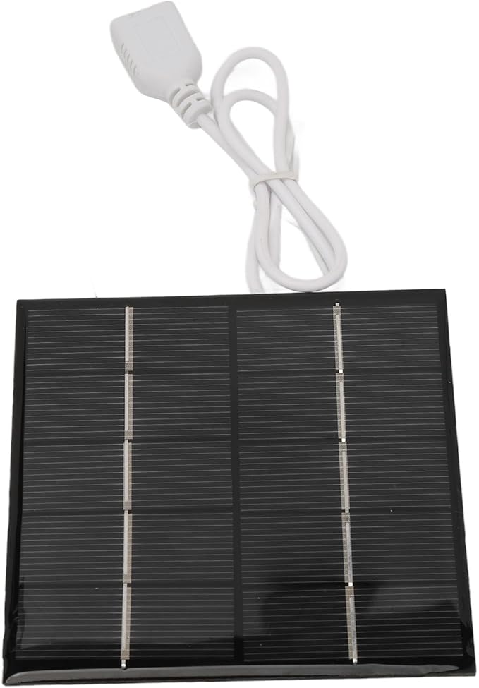 Alomejor Portable Solar Charger,efficient 1.2W 5V mini polycrystalline Solar Panel USB for Travelers Hikers Campers Emergency Outdoor use