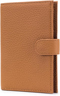 Leather RFID Passport Wallet for Travel – Slim Passport Holder for Women & Men with Card Slots, Zippered Coin Pocket, SIM Slot – Cash Slot Compact Travel Wallet Mother's Day Gift Box (Brown)