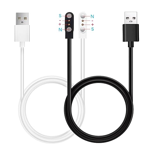 Compatible for ROHS Smart Watch Charger, 2 Pin/2-Pack [Model A + Model B, One fit] 2.8mm Magnetic USB Charging Cable for Smart Watches with ROHS/CE Certification