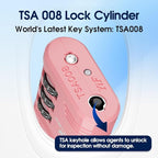 SURE LOCK TSA Approved Luggage Lock – 3-Digit Resettable Combination Padlock with Open Alert Red Dot, Large Easy-Read Dials for Suitcases, Backpacks, Gym & School Lockers(Pink 4 pk)