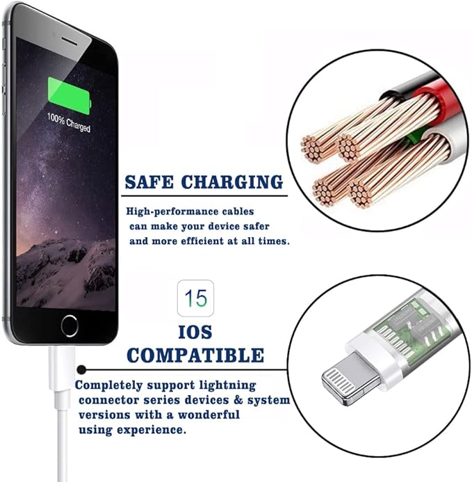 Ximytec [Apple MFi Certified] USB C to Lightning Cable 3Pack 3FT iPhone Fast Charger Type Charging Cord Compatible with 13 Pro Max 12 11 XS XR X 8 iPad,White
