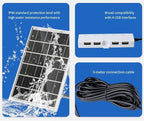 6W 5V Solar Panel USB Charger With 4 USB Ports For Fans And Electronic Devices, Solar Battery Charger Featuring Aluminum Frame For Reliable Charging In Various Conditions