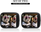 2 Pack Luggage Handle Wrap with Travel Tags - Non-Slip Protective Cover Soft Handle Grips Covers for Suitcase(Funny Panda)