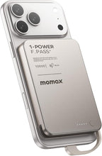 MOMAX Ultra-Slim 10000mAh Portable Power Bank with Built-in USB-C Cable, PD 30W Fast Charging Battery Pack for iPhone 17/16/15, iPhone air, Galaxy, Pixel (No Wireless,No Lightning)