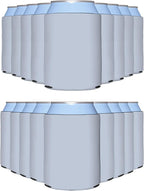 PartyPrints 25 Pack Frost Blank Can Cooler Sleeves, Customizable Bulk Insulated Foam for Beer, Collapsible Plain Drink Holder, Cold Soda Insulator, 12oz Regular, 16oz Tall Cans