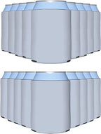 PartyPrints 1000 Pack Frost Blank Can Cooler Sleeves, Customizable Bulk Can Coolers, Extra-Thick Collapsible Drink Insulator Sleeve, Beer Can Coolers for Party Beverages