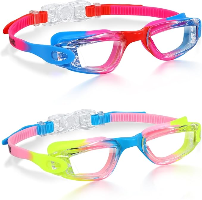 Aegend Swim Goggles for Kids Youth 3-14 Anti-Fog Anti-UV Comfort Fit Goggles for Swimming