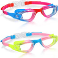 Aegend Swim Goggles for Kids Youth 3-14 Anti-Fog Anti-UV Comfort Fit Goggles for Swimming