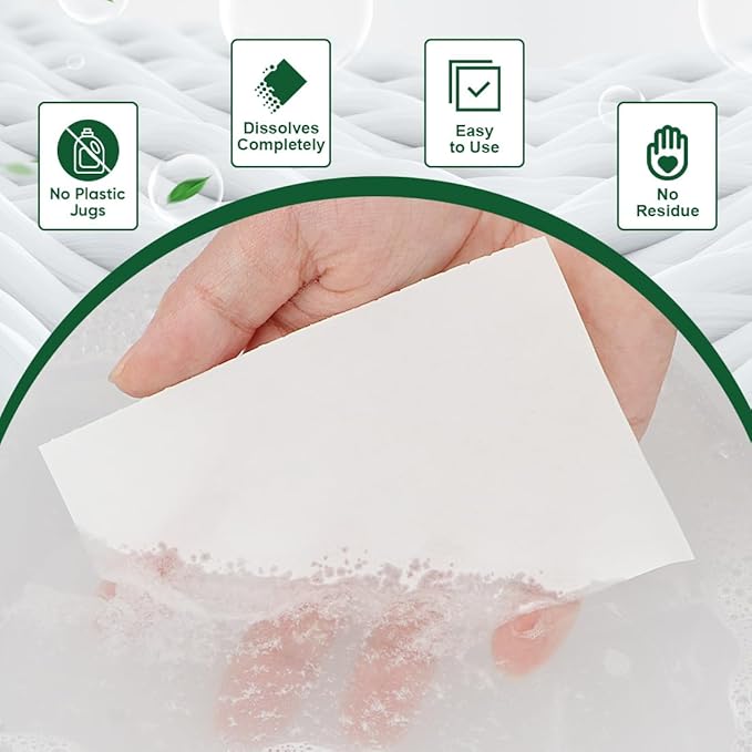 AIDEA Laundry Detergent Sheets, Unscented-(160 Loads) 80 Sheets, Laundry Soap, Washer Detergent, Liquid-Free Dryer Sheet for Travel, Home Washing