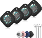 4-Pack Smart GPS Tracker [Apple MFi Certified] (iOS Only) | Replaceable Battery | for Keys, Bags, Luggage & More | Ultra Slim, Lightweight Design