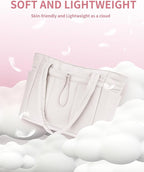 Wandering Nature Puffer Tote Bag with Cup Holder & Laptop Compartment & Trolley Sleeve for Travel, Work, Nurse, Women