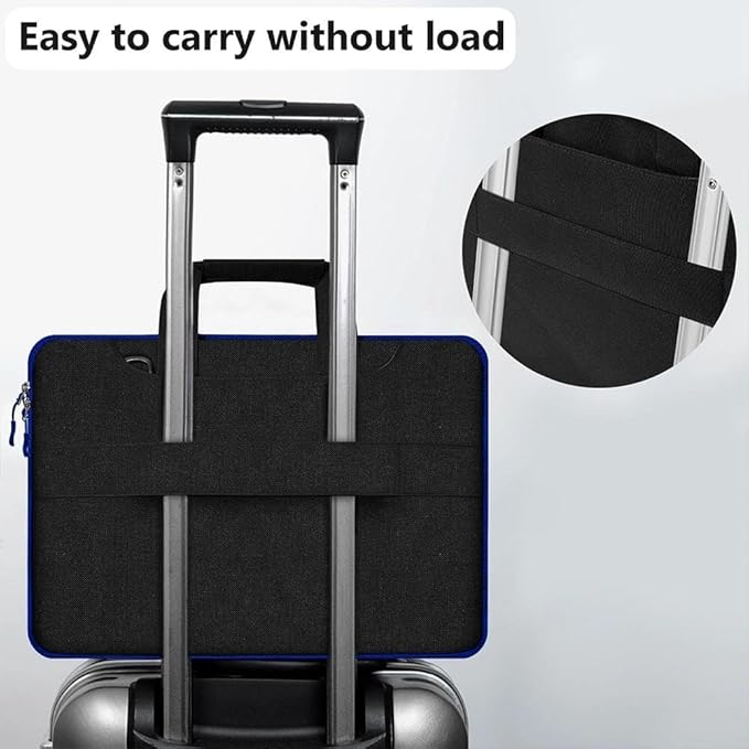 Hseok Laptop Shoulder Bag 15-15.6 inch Shockproof Water-Resistant HandBag with Small Case Compatible with MacBook Pro Neo 16" M5 M4 M3 M2 M1, Mac Pro Air 15", XPS 15/16, Most 15" 15.6" 16",BK-blue