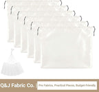 Q&J Fabric Co. 6 Pack Satin Dust Bag 15.7x19.7 inch Beige 100% Polyester Silk Bag Purse Dust Bag Shoe Bags for Closet Purse Protector Bag Dust Covers for Purses