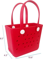 Lightweight Extra large Rubber Beach Bag Small mini Tote Bag for Gym Waterproof medium Open Handbag for Pool Sports