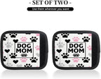 2 Pack Luggage Handle Wrap with Travel Tags - Non-Slip Protective Cover Soft Handle Grips Covers for Suitcase(Dogs Mom)