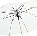 Wedding Umbrella Large 60"| Strong Metal Shaft and Ribs Lightweight | Manual Open Wind Resistant with Wood Color Resin Handle - Perfect for 2 People