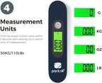 pack all 110 Lbs Luggage Scale, Digital Handheld Luggage Scale, Baggage Scale, Travel Weight Scale for Luggage with Backlit LCD Display, Battery Included, Blue