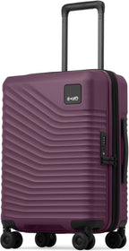 Coolife Carry On Luggage Expandable Hardside Upgrade PC Durable Lightweight Travel Suitcases with Dual Spinner Wheels & TSA Lock (Dark Purple, Carry-On 20-Inch)