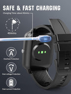 TiMOVO Charger Compatible with YAMAY VeryFitPro SW021/SW01/Willful SW023/SW025/Letsfit ID205L/Letscom ID205S/ID216/Umidigi Uwatch 3/Uwatch GT, Magnetic USB Charging Power Cable Cord 3.3ft, White
