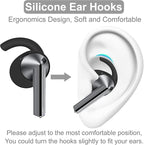 4 Pairs Galaxy Buds3 Ear Hook Cover Grip Tip Anti Slip Wing Accessories Compatible with Samsung Galaxy Buds 3, Black 804b4