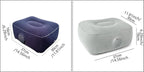 Inflatable Travel Leg Up Foot Rest Pillow for Muscle Relief Cushions with Press Air Pumps for Home Office and Travel