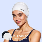 2pcs High Elasticity Silicone Swim Cap for Women and Men, Comfortable Non-Slip Swimming Caps for Long and Short Hair, Durable Waterproof Swim Hats for Adults, Keep Hair Dry