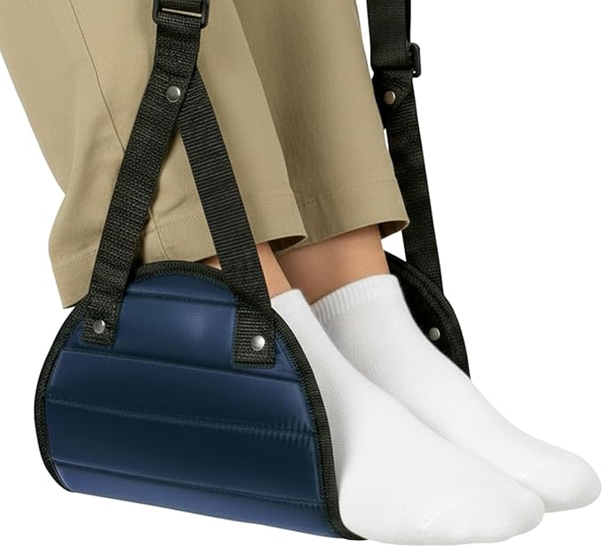 Portable Airplane Foot Hammock,Ergonomic Travel Foot Rest for Long Flights,Must-Have Airplane Travel Essentials