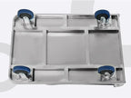 Push Cart Stainless Steel Platform Truck Foldable Handle Thicken Panel for Luggage Tools Appliances Transport High Bearing Capacity Push Cart Platform Hand Truck (201 60