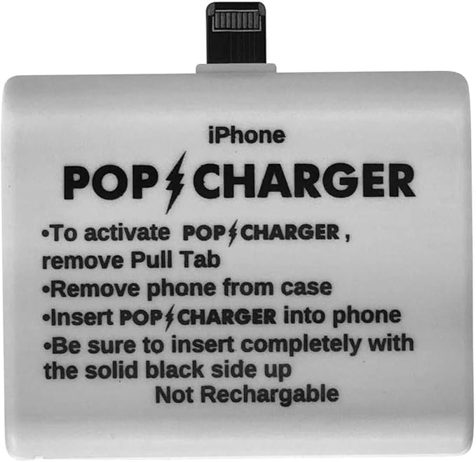 Zorbitz Pop Charger One Time Use Phone Charger 1 pk