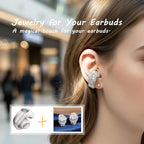 Clip on Earbuds Open Ear Accessories for Bose Ultra Open Earbuds - Lightweight Clip-On Decor for Wireless Earbuds (Headphones not Included) (Silver)