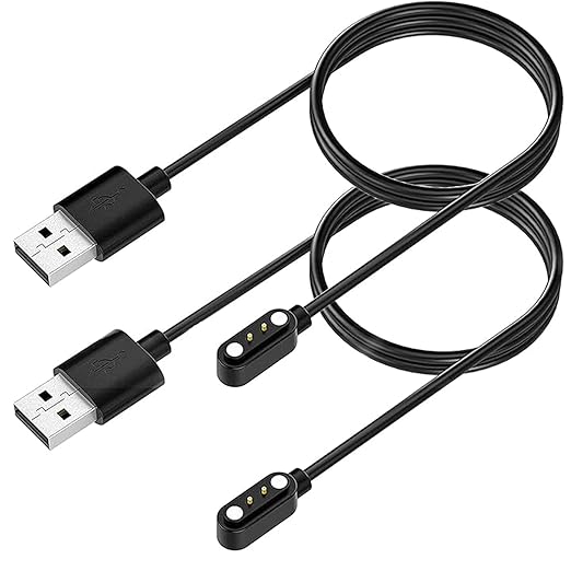 VeryFit Smartwatch Charger, Fit for ID208, GTX20, IDW13/15/16/17, IDW19/20/25/26/28 and More, Replacement Magnetic USB Cable for Fast and Easy Charging, 3.3 ft, (ID-cableX2)