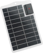 Minhe Portable 5W USB Solar Charger Panel For Outdoor Use, Efficient Charging Solution For Mobile Phones And Tablets(white)