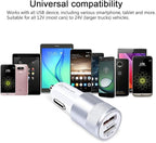 Fast Car Charger, Quick Charging 5.4A/30W Phone USB Car Charger Adapter Rapid Plug 2 Port Cigarette Lighter Charger Flush Compatible Samsung Galaxy S23 S22 S21 S20 Ultra S10e S10 S9 S8 Note, iPhone