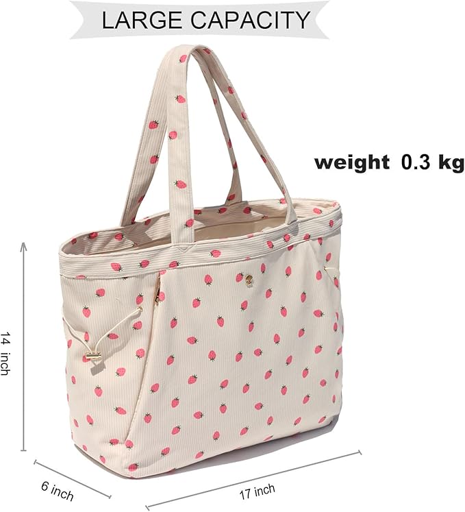 ESVAN Corduroy Yoga Tote Bag Gifts for Women Drawstring Yoga Mat Bag for Office Workout Travel Carryall Pilates Gym