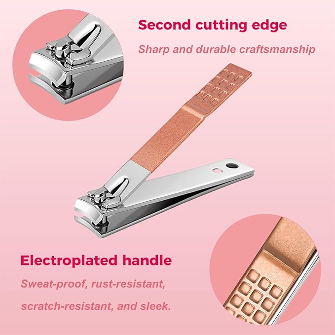 Nail Clippers Set, 10 PCS Professional Manicure Set and Pedicure Kit with Travel Case,Stocking Stuffers, Christmas Gift for Men and Women