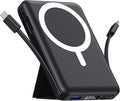 Azmuth for MagSafe Portable Charger, 10000mAh Magnetic Power Bank with 20W PD USB-C Fast Charging LED Display for MagSafe Battery Pack, Magnetic Travel Charger for iPhone 17/16/15/14/13/12 Series