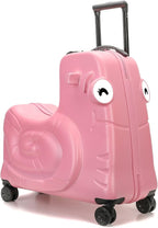 Kids Ride-on Luggage with Spinner Wheels Suitcase, Kid's Ride-On Suitcase Help Your Child Relax, Carry On Trolley Luggage with Password Lock (Pink, 22 inches)