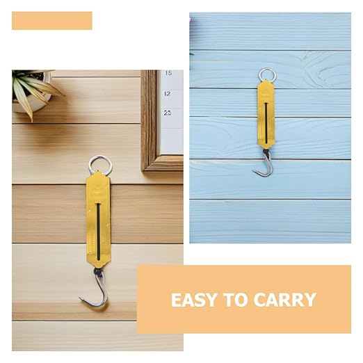 Holibanna 3pcs Portable Mechanical Hanging Produce Scales with Hook 50kg/110lb Yellow Suspension Weight Scale for Travel Luggage Fishing and Kitchen Use