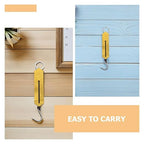 Holibanna 3pcs Portable Mechanical Hanging Produce Scales with Hook 50kg/110lb Yellow Suspension Weight Scale for Travel Luggage Fishing and Kitchen Use