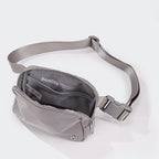 Pander Belt Bag for Women, Fashion Waist Packs, Crossbody Bags with Adjustable Strap (Light Grey).