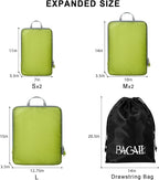 BAGAIL 6 Set Ultralight Compression Packing Cubes Packing Organizer for Travel Accessories Luggage Suitcase Backpack