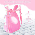 RHCPFOVR Kids Backpack for Girls - Girls Backpack 3-8 Ages Flower for Kids 15 Inch School Bookbag for Kindergarten Elementary School Bookbag for Girl 1st 2nd Grade