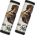 2 Pack Luggage Handle Wrap with Travel Tags - Non-Slip Protective Cover Soft Handle Grips Covers for Suitcase(Dogs Social Club)