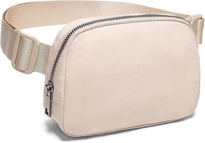 Belt Bag for Women Fanny Pack Crossbody Bags for Women Fashion Waist Packs with Adjustable Strap Gifts for Teen Girls Women Men (Beige)