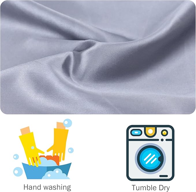 2 Pack Dust Bags for Handbags Silk Dust Cover Bag for Handbags Purses Shoes, Dustproof Drawstring Bag Travel Storage Pouch (Grey)