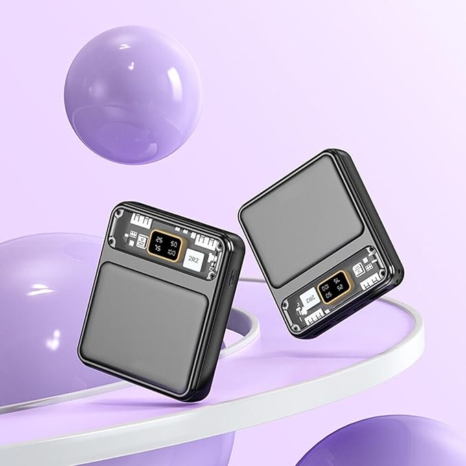 MOUDOAUER Charging Bank Solder Free Kit, Plastic Power Bank Box DIY Charging Case Power Display Free Welding Case for 3X 18650 Battery Parts