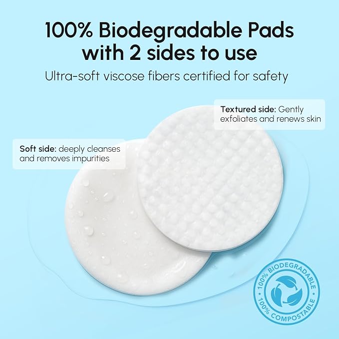 MAREE Glycolic Acid Pads – Toner Pads for Face Cleansing – Exfoliating Pad with Tea Tree Oil, Salicylic Acid & Vitamins E, B3, B5 – Acne Clearing, Skin Pore Resurfacing & Radiance Device - 80 Count