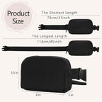 Fanny Pack Crossbody Bag for Women and Men, Belt Bag for Hiking Bum Bag with Adjustable Strap, Waist pack for Running Workout Sports Travel Black